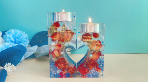  Valentine's Day Decorations Heart Candle Holder 3Tea