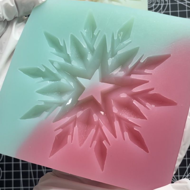 Snowflake Ornament Silicone Mold 3D 4.25 Long 4 Wide .5depth 