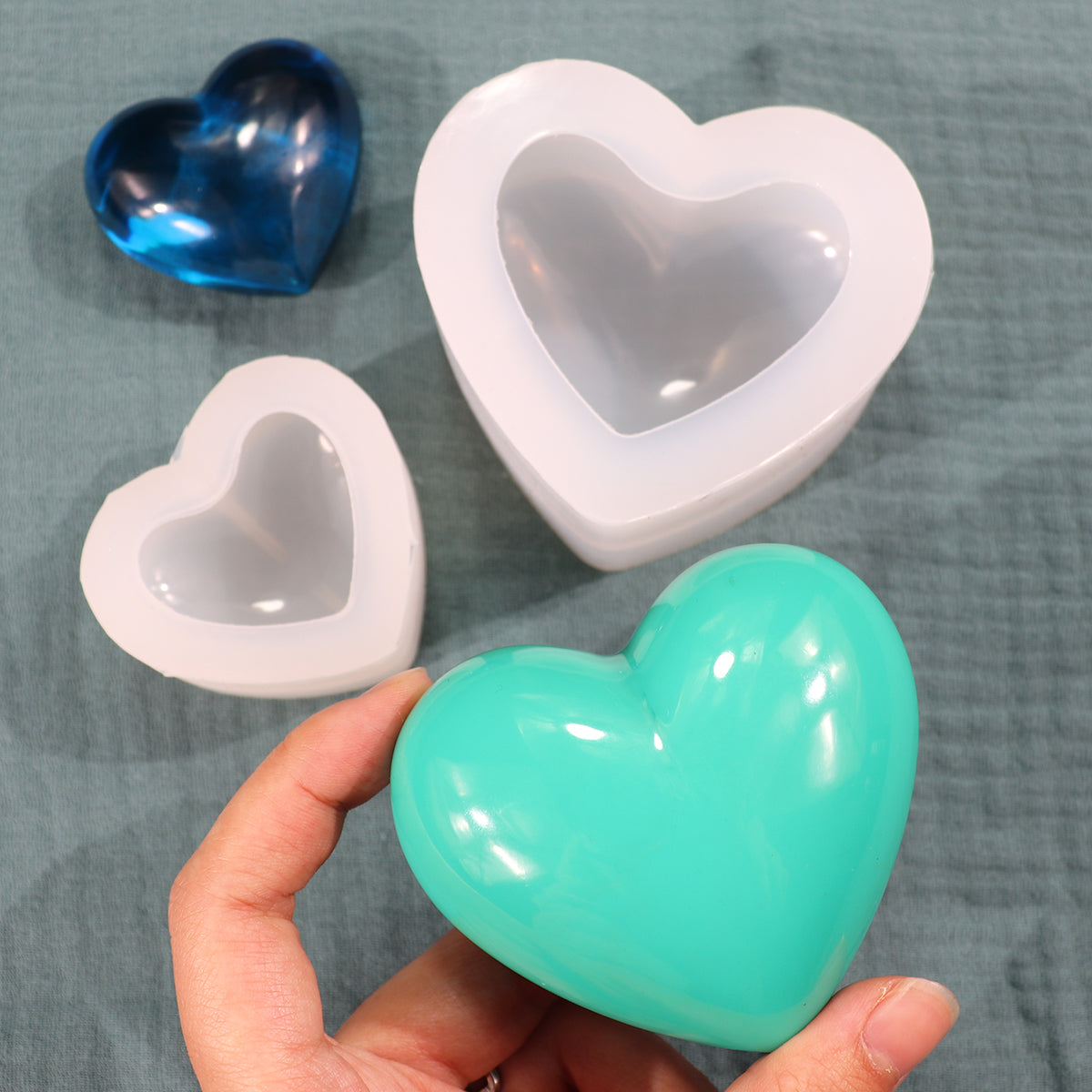 Box Resin Molds Silicone, Jewelry Epoxy Mold Heart Shape