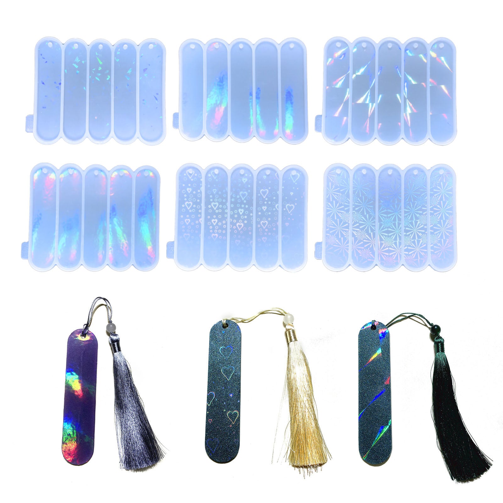 Holographic Silicone Film Resin Accessories