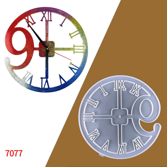 Round Clock Resin Mold Set of Clock Accessories