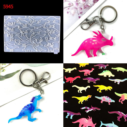 Dinosaur Resin Mold for Keychain Pendant