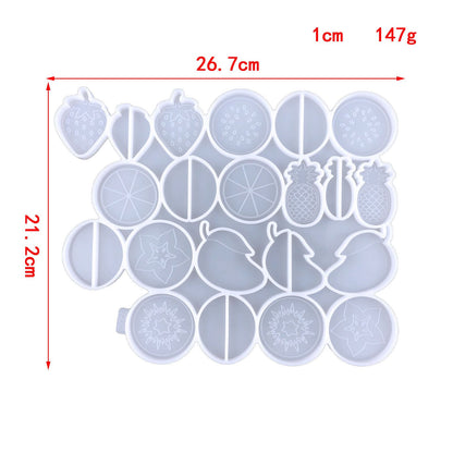 2PCS Straw Accessories Resin Mold