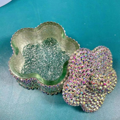 Handmade Diamond Flower Flower Storage Box Resin Molds