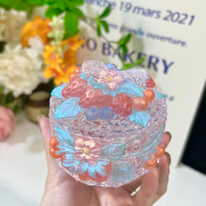 Handmade Diamond Strawberry Storage Jar Resin Mold