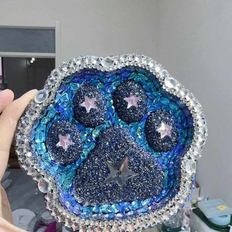 Handmade Diamond Cat's Paw Storage Dish Resin Mold