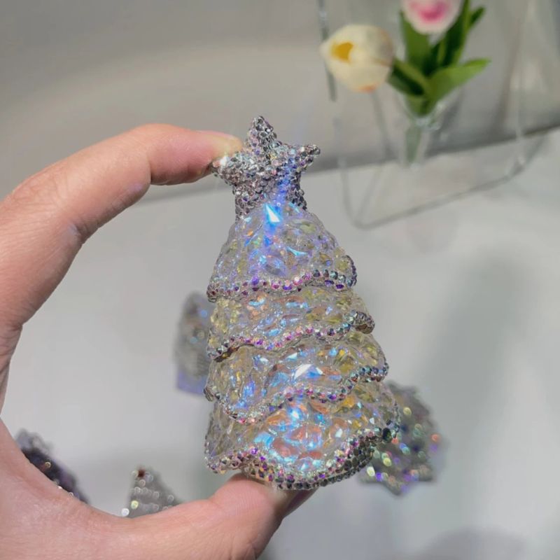 Handmade Diamond Christmas Tree Ornament Resin Mold