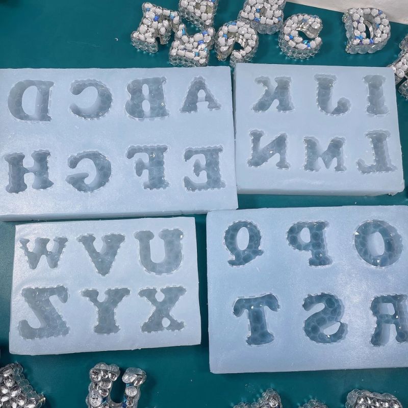 Handmade Diamond 26 Alphabet Decoration Resin Mold