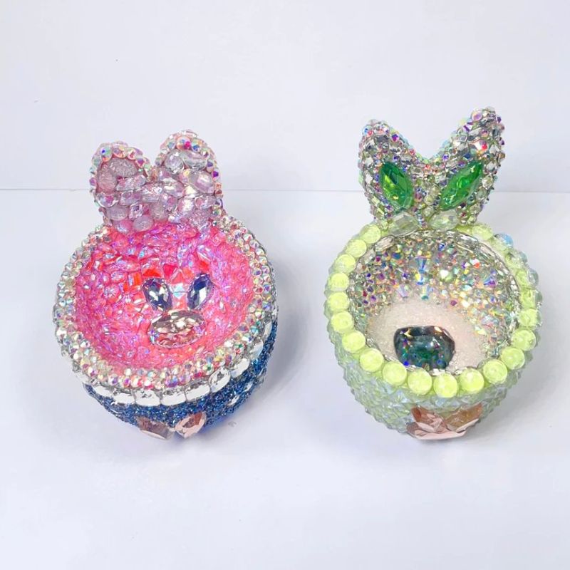 Handmade Easter Diamond Bunny Storage Jar Resin Molds