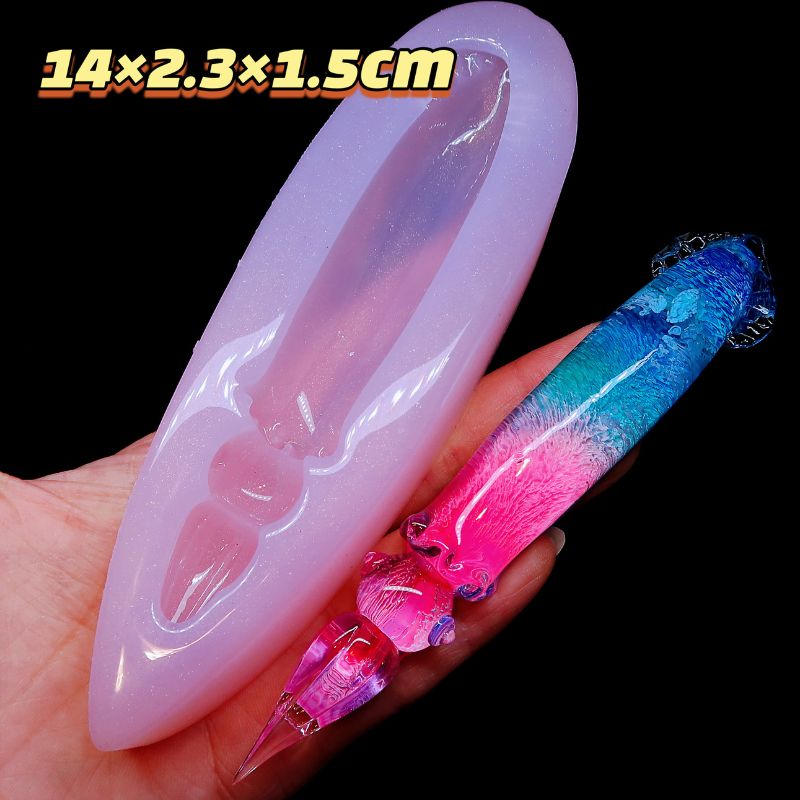 Handmade Crystal Cute Squid Decoration Resin Mold