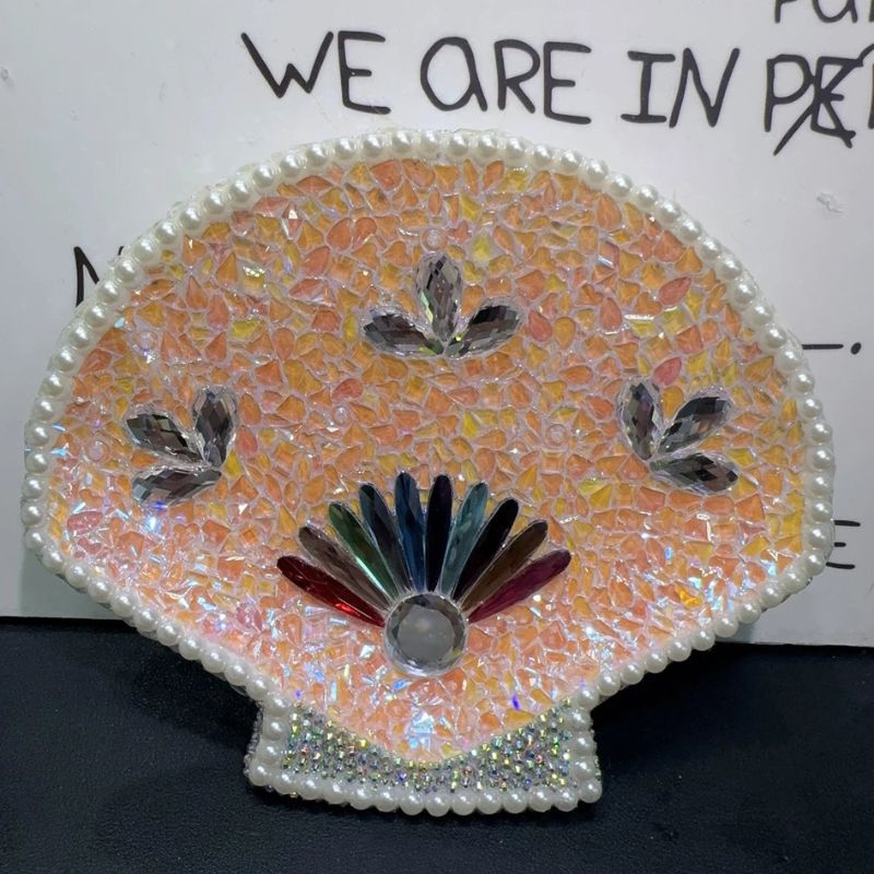 Handmade Oversized Diamond Shell Storage Tray Resin Molds