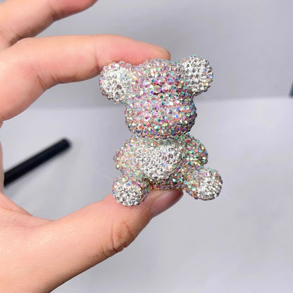 Handmade Diamond Heart Bear Ornament Resin Mold