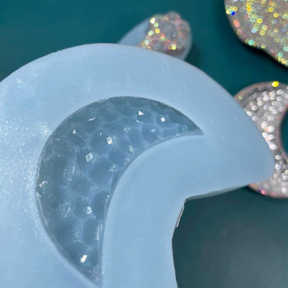 Handmade Diamond Moon Tray Resin Mold