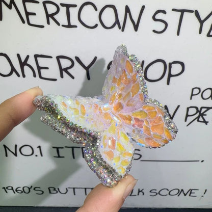 Handmade Diamond Double Layer Butterfly Wings Ornament Resin Mold