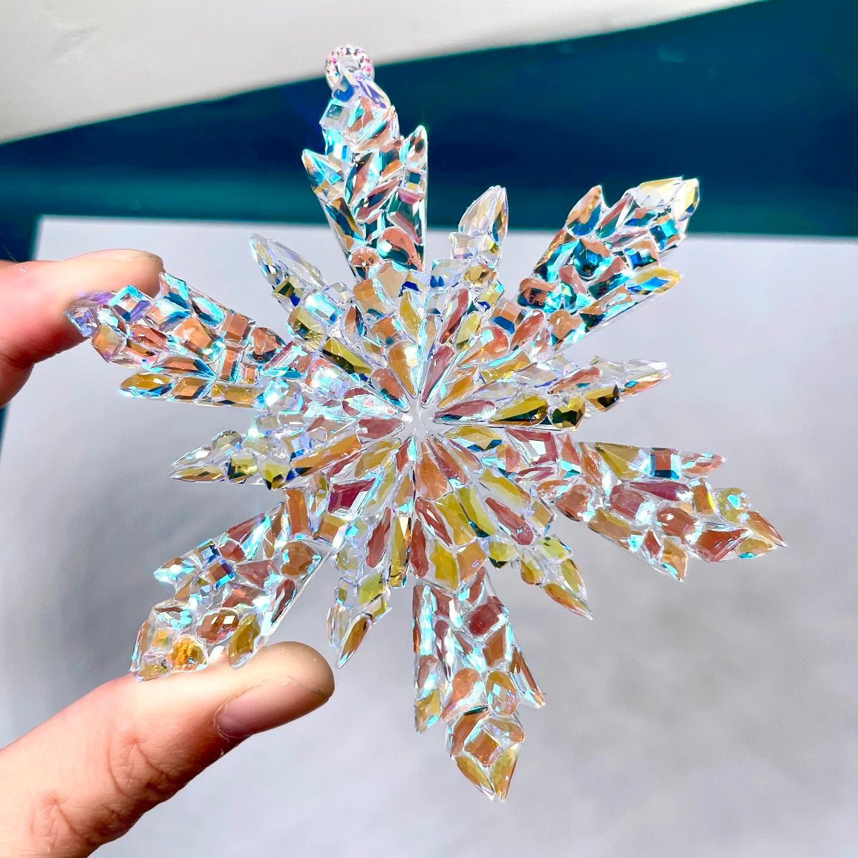 Large Diamond Snowflake Resin Mold Decorative Pendant