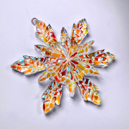 Large Diamond Snowflake Resin Mold Decorative Pendant