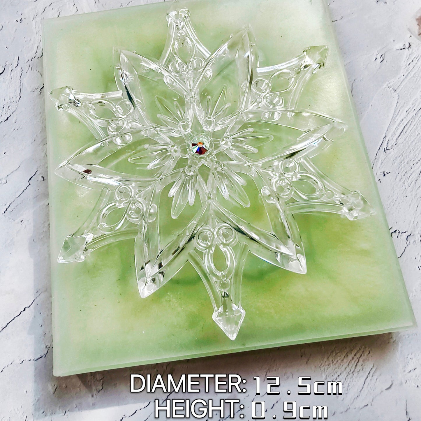 Handmade Crystal Snowflake Pendant Decoration Resin Molds