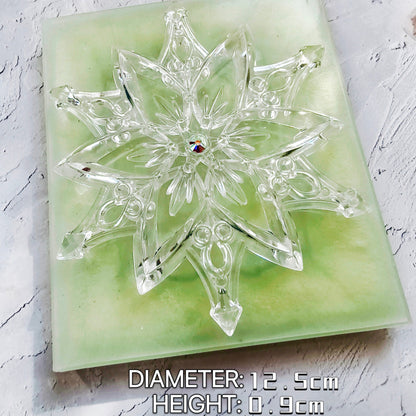 Handmade Crystal Snowflake Pendant Decoration Resin Molds