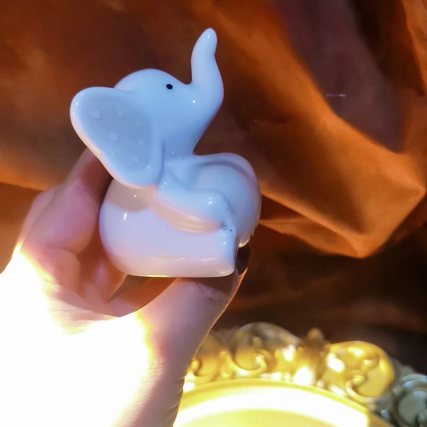 Handmade Baby Elephant Holding Love Ornament Resin Molds