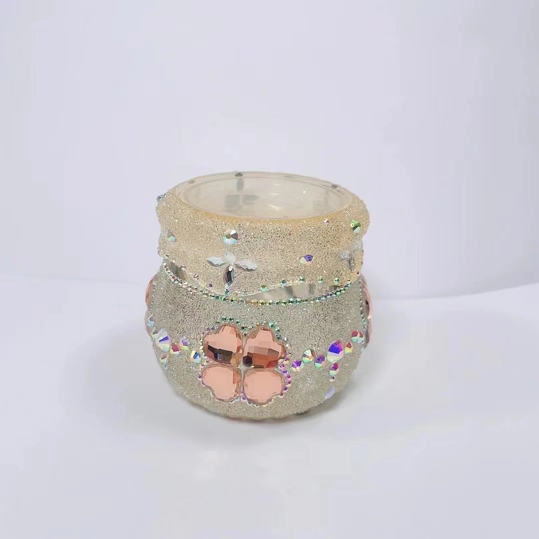 Handmade Diamond Pudding Storage Jar Resin Molds