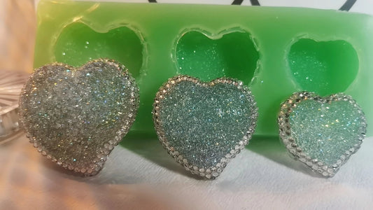 Handmade Diamond Heart Ornament Resin Mold