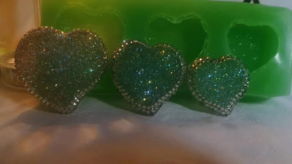 Handmade Diamond Heart Ornament Resin Mold