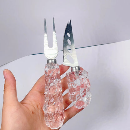 Handmade Diamond Knife and Fork Accessories Resin Molds