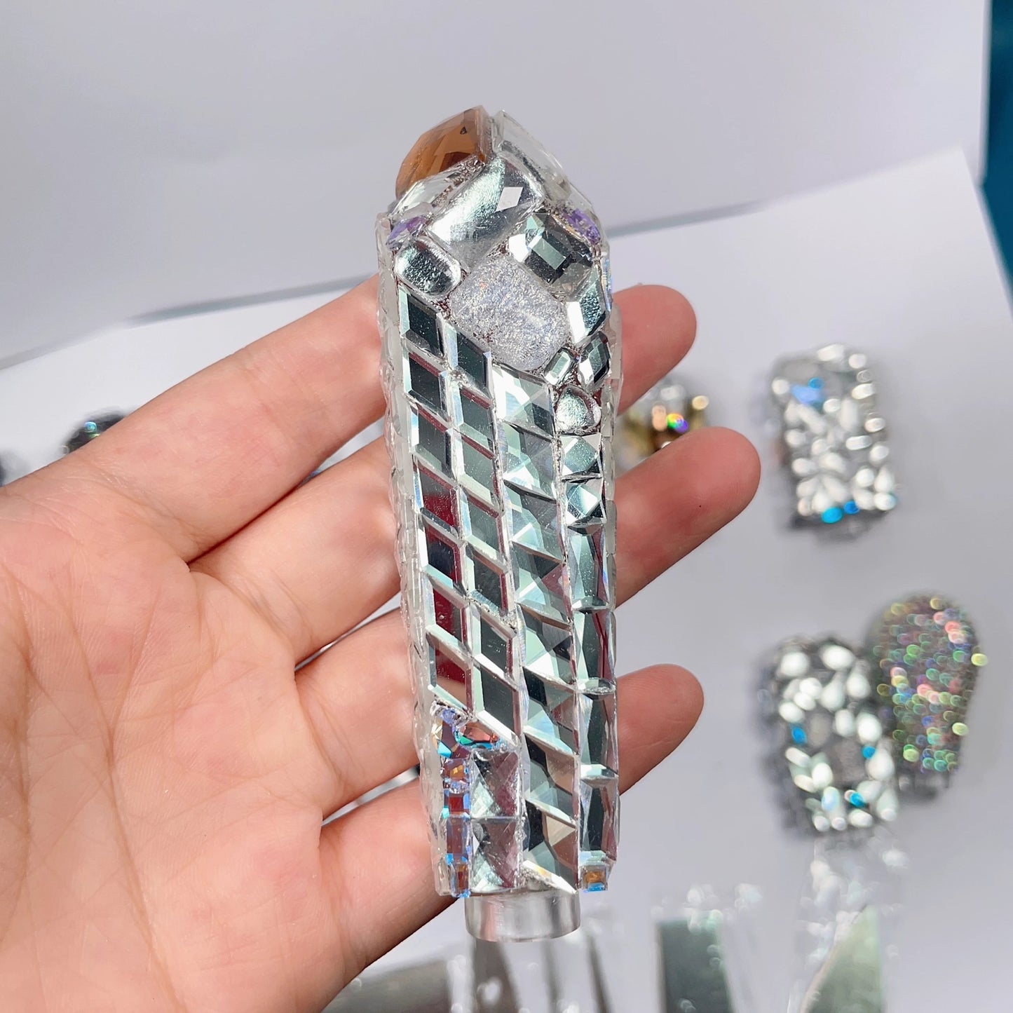 Handmade Diamond Knife and Fork Accessories Resin Molds