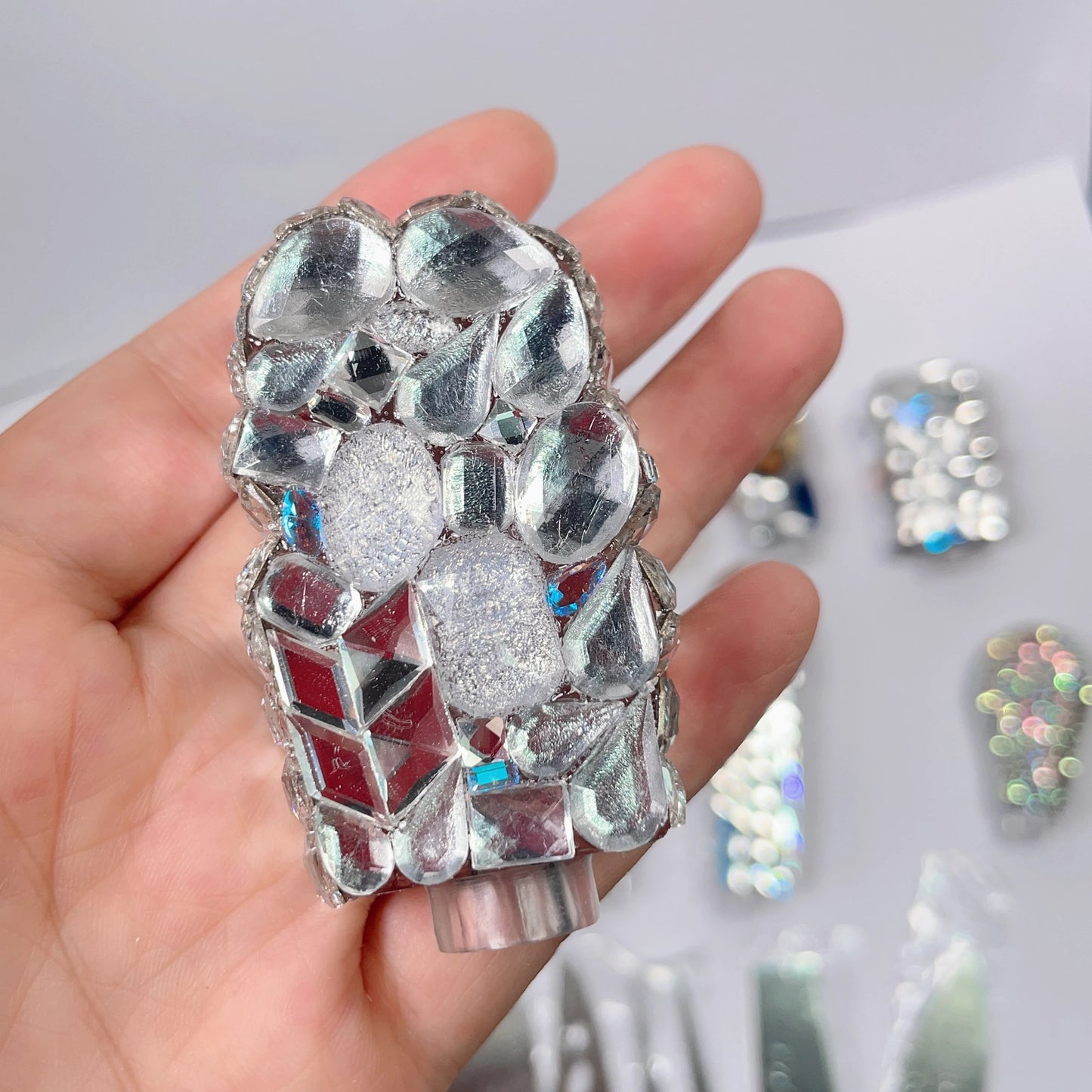 Handmade Diamond Knife and Fork Accessories Resin Molds