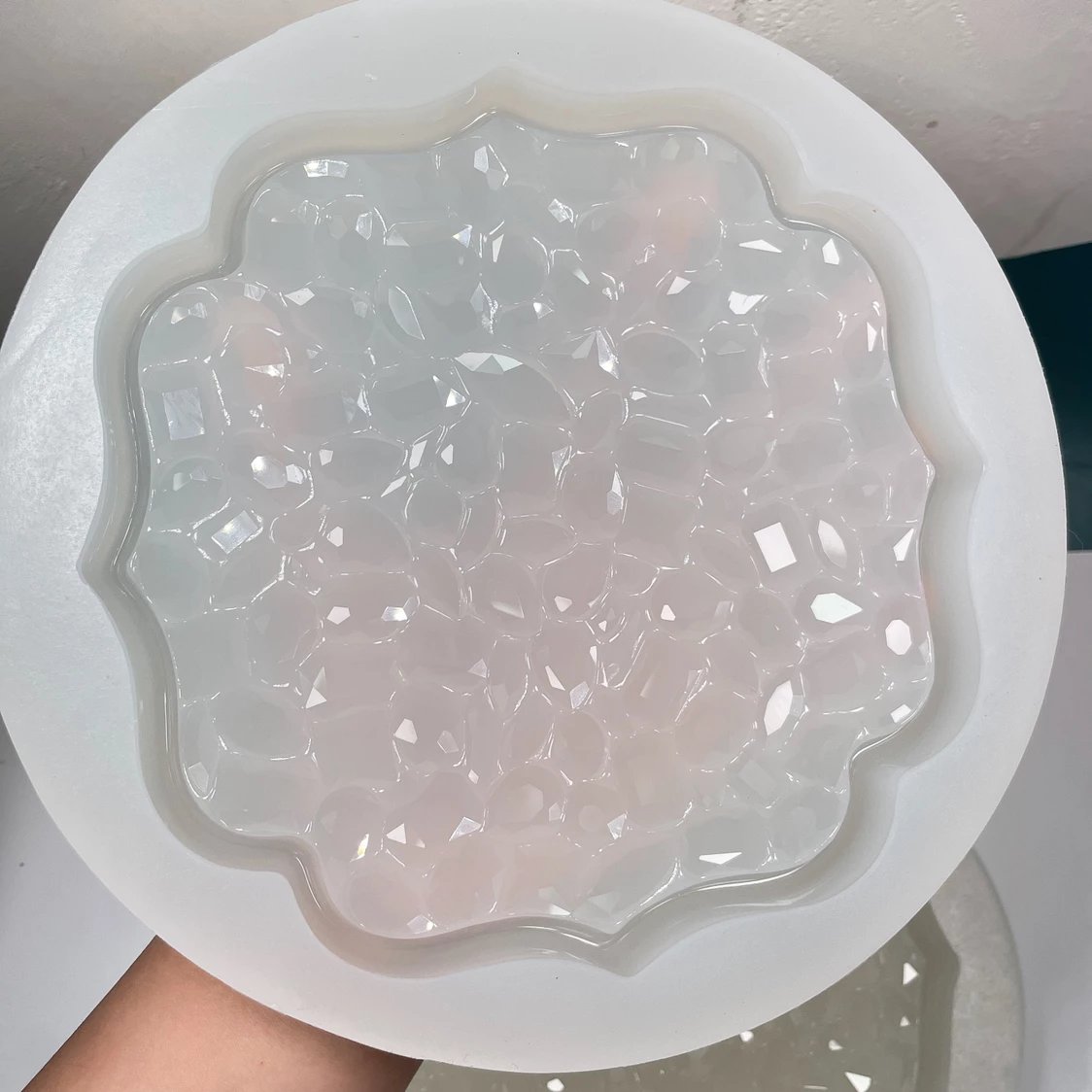 Handmade Large Size Diamond Storage Tray Resin Molds