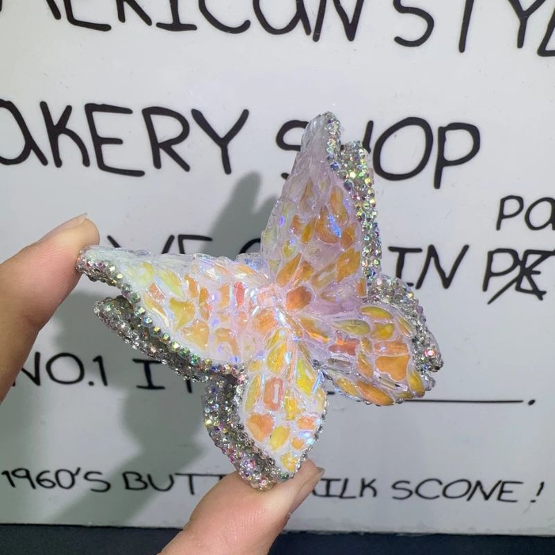 Handmade Diamond Double Layer Butterfly Wings Ornament Resin Mold