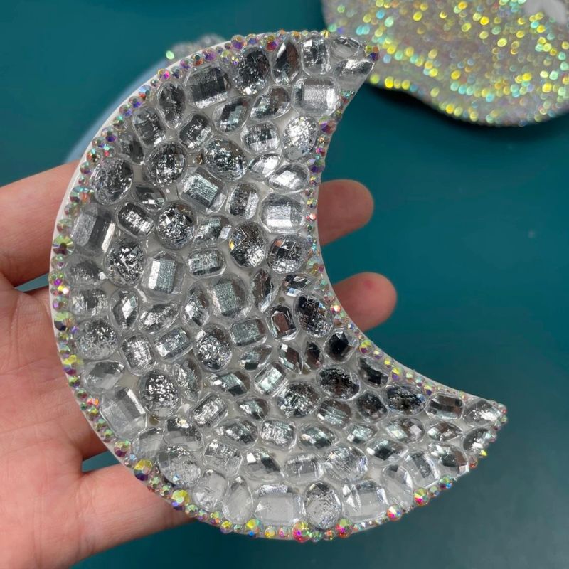 Handmade Diamond Moon Tray Resin Mold