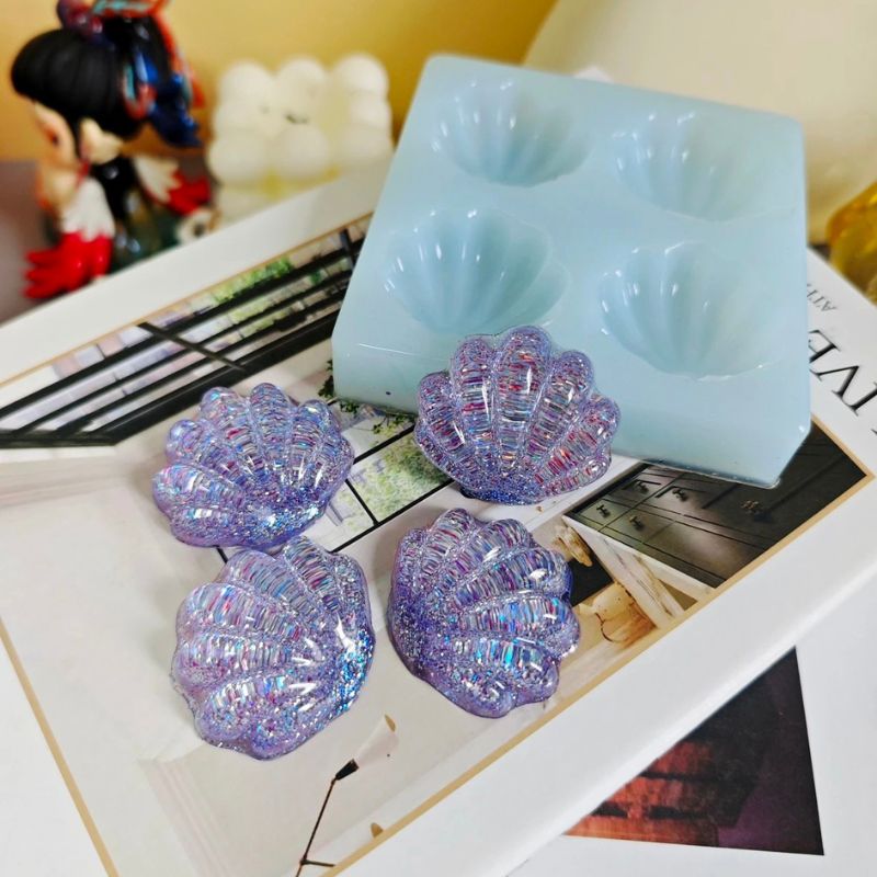 Handmade 4-in-1 Glossy Shell Ornament Resin Molds