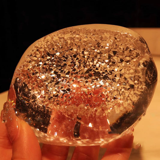 Oval Crystal Cluster Ball Geode Ornament Resin Mold