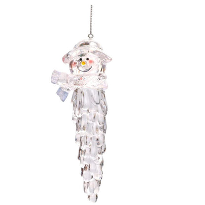 Handmade Crystal Snowman Icicle Ornament Christmas Tree Decoration Resin Molds