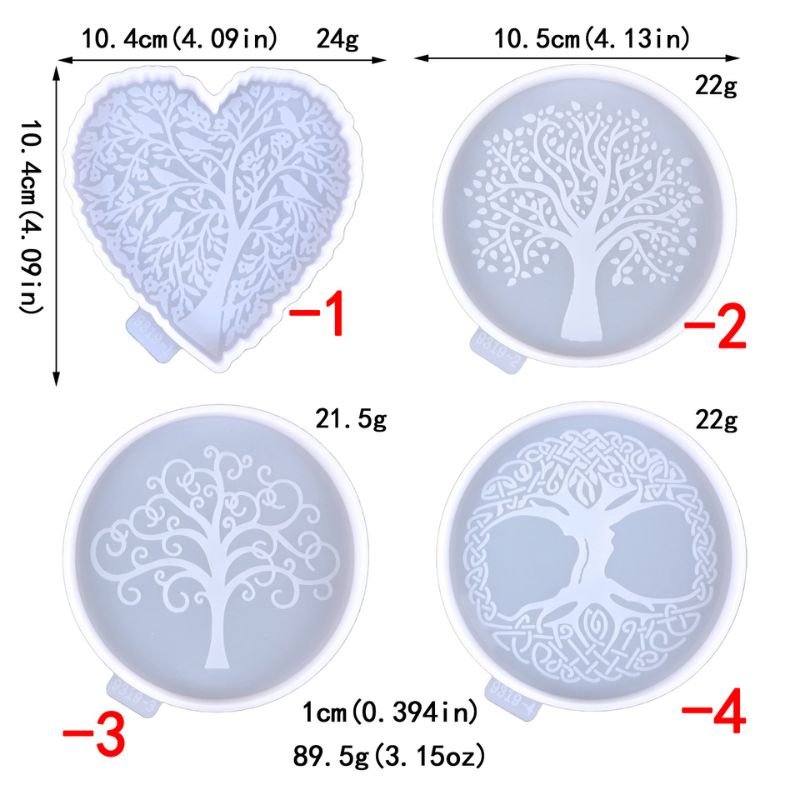 Tree Life Silicone Mold Resin, Silicone Coaster Molds