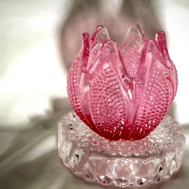 Handmade Diamond Tulip Storage Candle Holder Ornament Resin Molds