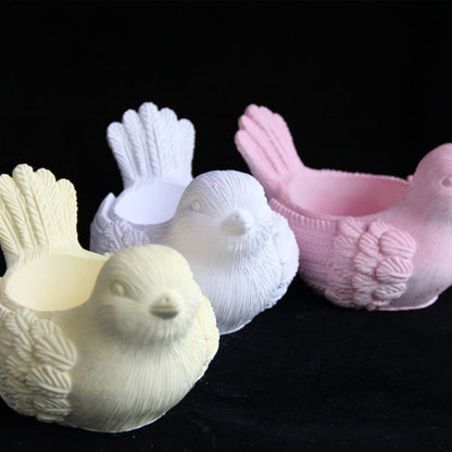 Handmade Bird Shape Storage Candle Holder Resin Molds