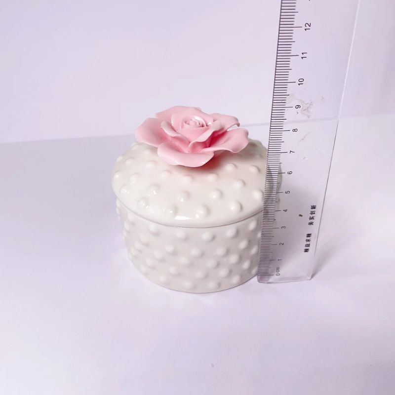 Handmade Polka Dot Rose Storage Box Resin Mold