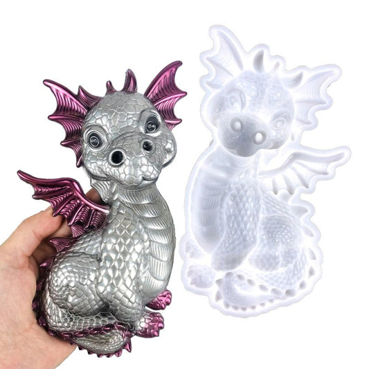 Cute Flying Dragon Wall Hanging Resin Mold