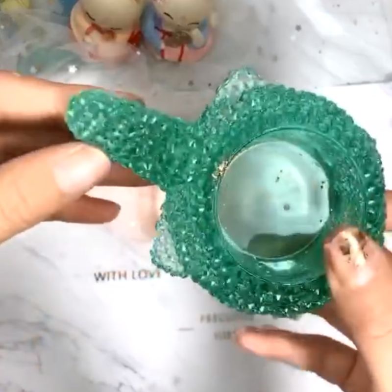 Handmade Diamond Turtle Storage Jar Resin Molds