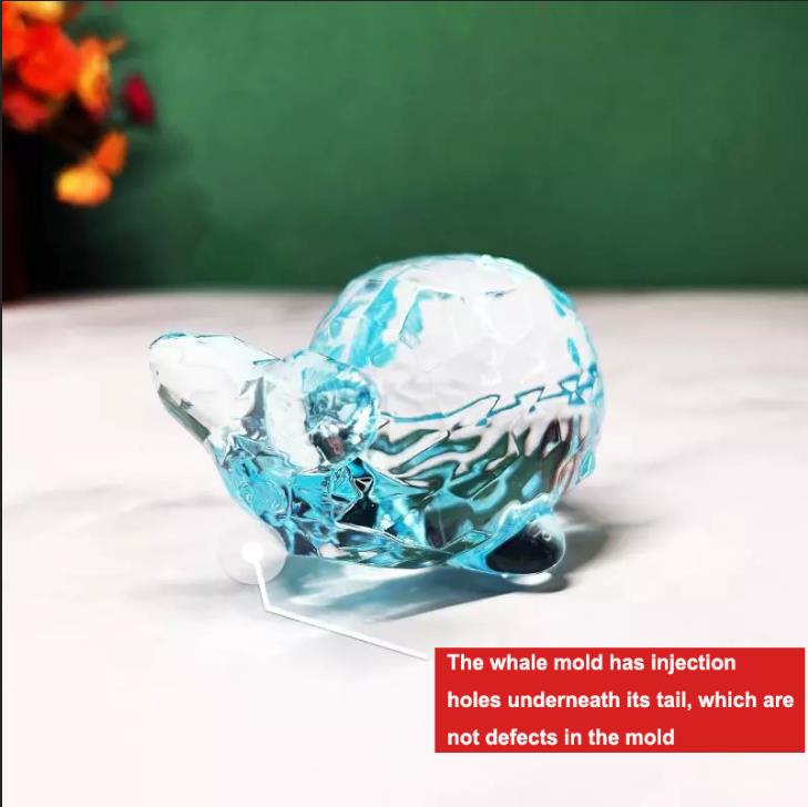 Handmade Crystal Diamond Whale Ornament Resin Mold