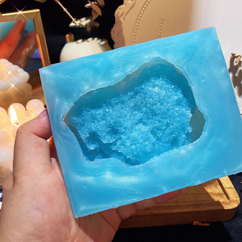 Handmade Irregular Geode Cluster Tray Resin Mold