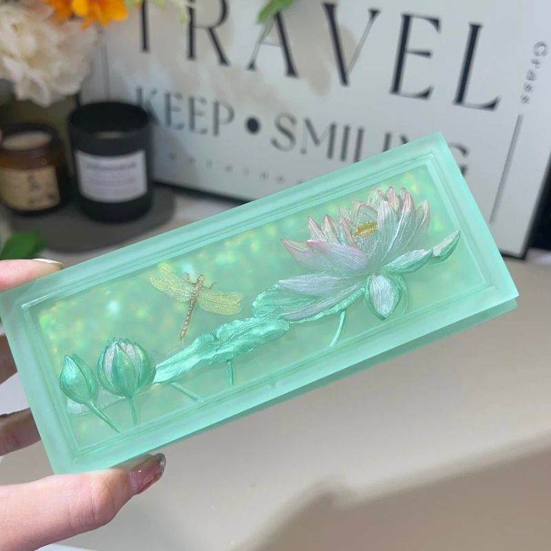 Handmade Large Size Lotus Flower Storage Box Resin Molds