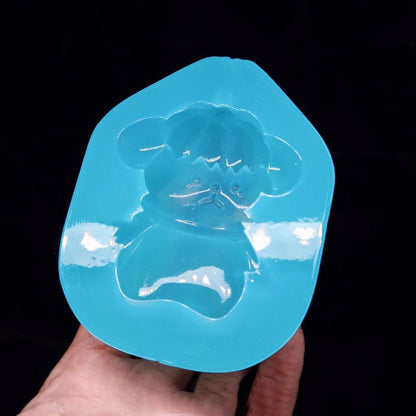 Handmade Puppy with Pumpkin Hat Resin Mold