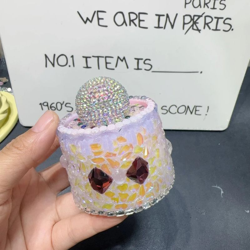 Handmade Diamond Cute Storage Jar Resin Mold