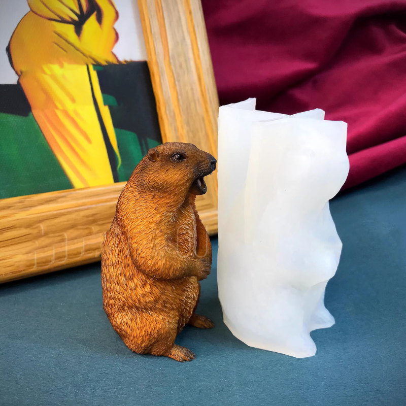 Handmade Groundhog Ornament Resin Mold