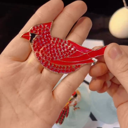 Handmade Diamond Cardinal Bird Hanging Decoration Resin Mold