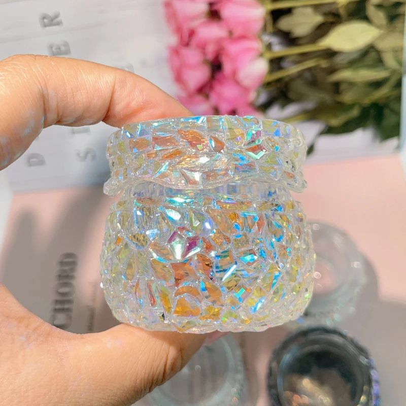 Handmade Diamond Pudding Storage Jar Resin Molds