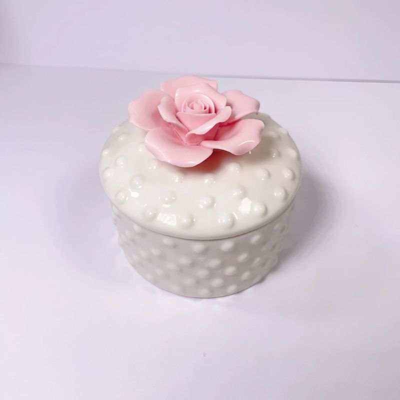 Handmade Polka Dot Rose Storage Box Resin Mold